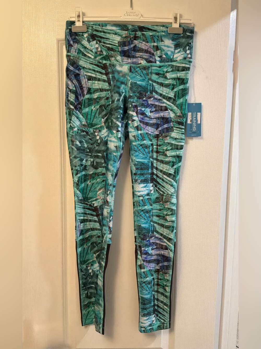 Tropical Green Printed Athletic Leggings